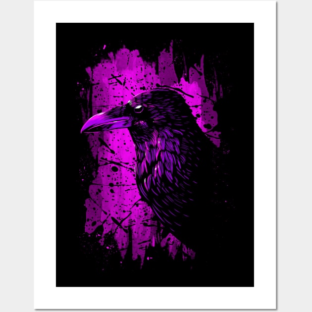 Stain Crow Wall Art by albertocubatas